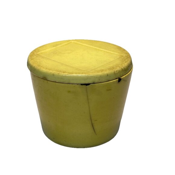 Vtg Kraft Yellow Butter Crock w/ Lid Refrigerator Bowl Pottery Kitchen Ware - Picture 1 of 10